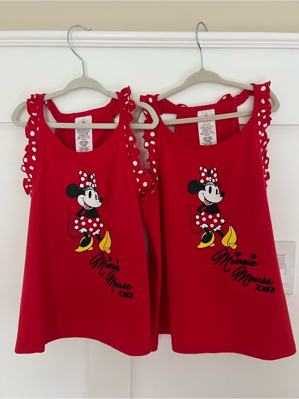 Two sizes Minnie Mouse Red Polka Dot Tank Top